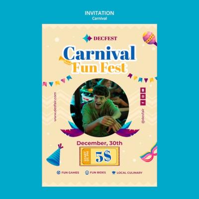 Carnival Entertainment Invitation Template – Free Download