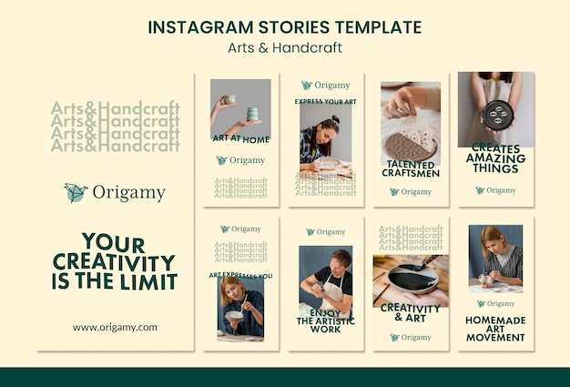 Art and Handcraft Instagram Stories Design Template – Free Download