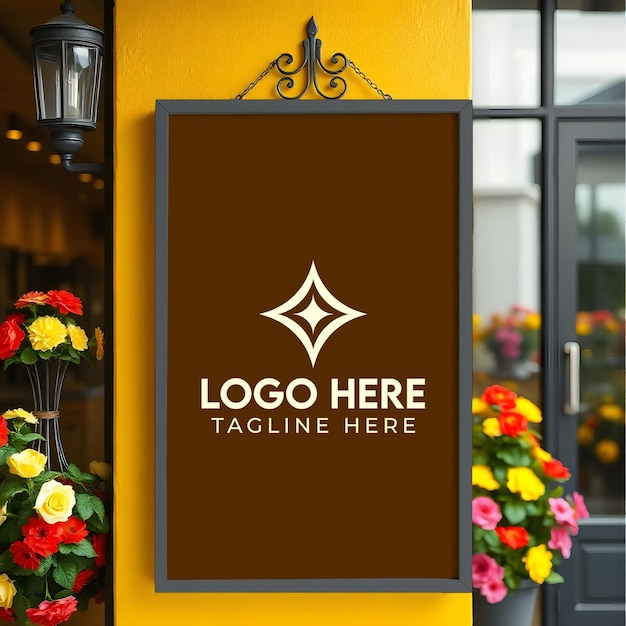 A Sign That Says Logo Here – Free Stock Photo for Download