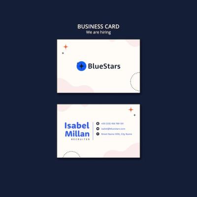 Hiring Concept Business Card – Free Download