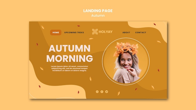 Autumn Concept Landing Page Template – Free Download