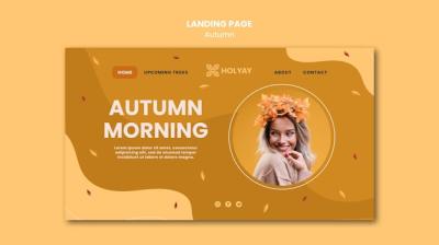 Autumn Concept Landing Page Template – Free Download