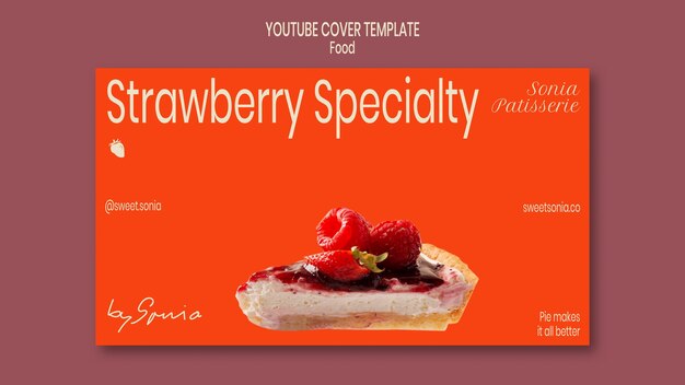 Delicious Food YouTube Cover Template – Free Download