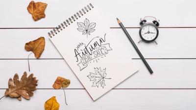 Halloween Concept Spiral Notepad Mockup – Free Download