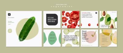 Vegetables Concept Social Media Post Template – Free to Download