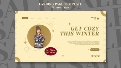 Winter Design Landing Page Template – Download Free Stock Photo