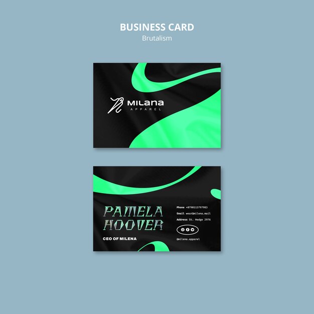 Brutalism Concept Business Card Template – Free Download