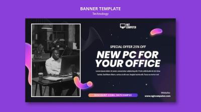 Technology Banner Template Design – Free Download