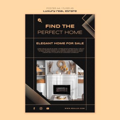 Luxury Real Estate Poster Template – Free Download