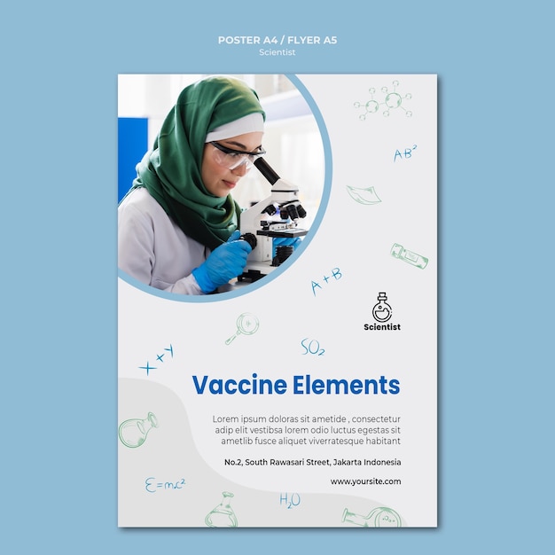 Science Club Poster Template – Free Download for PSD Templates