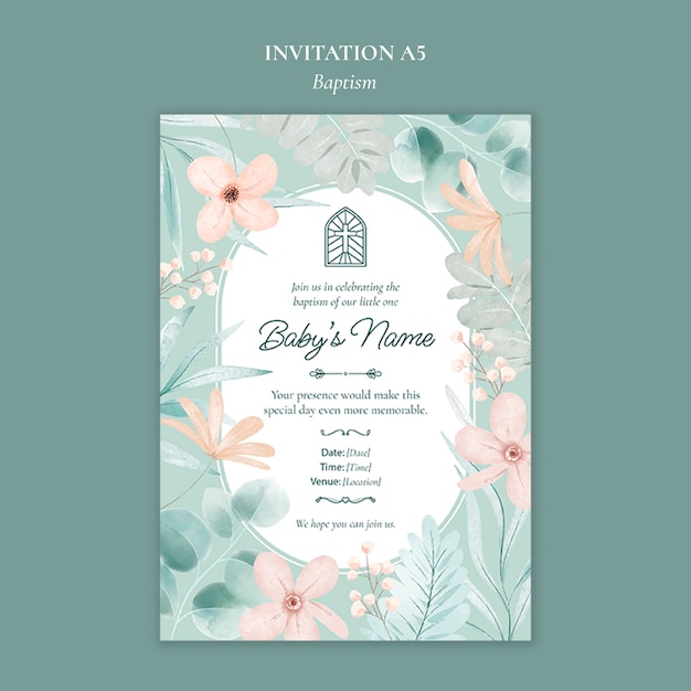 Beautiful Baptism Event Template – Free Download, Download Free Stock Photo