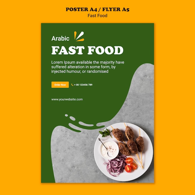 Fast Food Concept Flyer Template – Free to Download