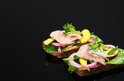 Open Herring Sandwich – Traditional Danish Smorrebrod | Free Download