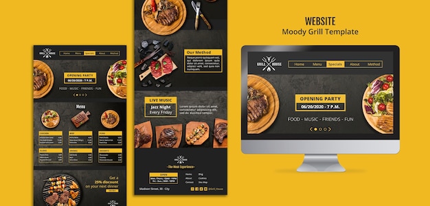 Moody Grill Website Template – Download Free Stock Photo