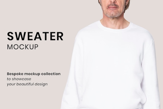 Sweater Mockup PSD for Editable Senior Winter Apparel – Download Free Stock Photo