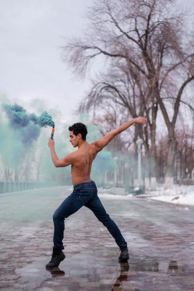 High Angle View of a Man Dancing Ballet Outdoors – Free Stock Photo, Download for Free