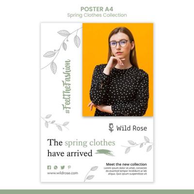 Spring Clothes Collection Poster Template – Free Download