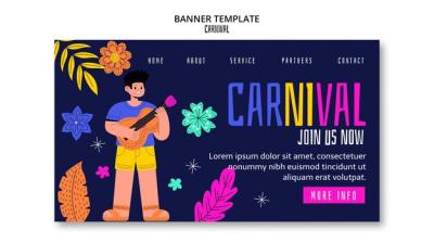 Carnival Celebration Landing Page Template – Free Download