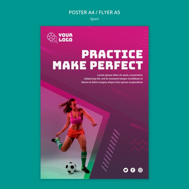 Soccer Training Template Poster – Free Download