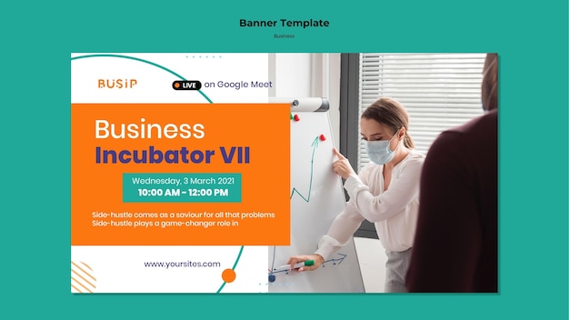 Webinar and Business Startup Banner Template – Free Download