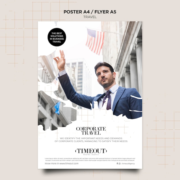 Corporate Travel Poster Template – Download Free Stock Photo