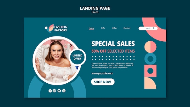 Fashion Sale Template for Landing Pages – Free Download