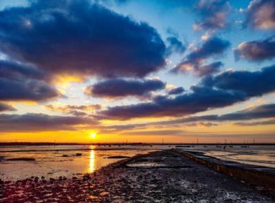 Scenic View of Sea Against Dramatic Sky During Sunset – Free Download