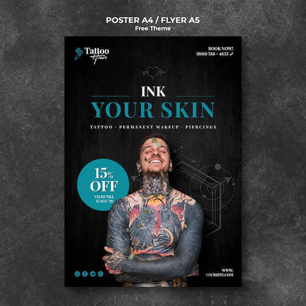 Professional Tattoo Studio Flyer Template – Free Download