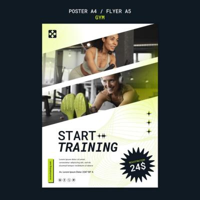 Sport Training Poster Template – Free Download