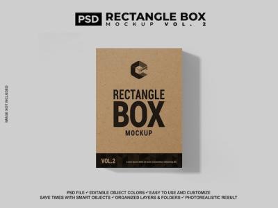 Editable Craft Paper Box Mockup PSD for Branding – Free Download