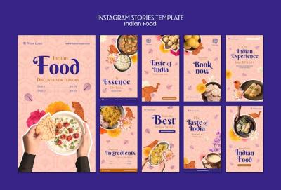 Instagram Stories Collection for Indian Food Restaurants – Free to Download