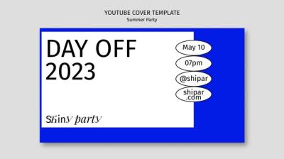 Summer Party YouTube Cover Template – Download Free Stock Photo