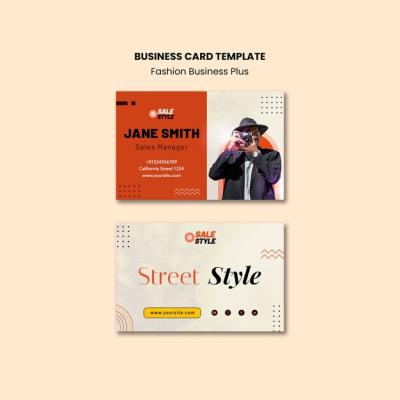 Fashion and Street Style Horizontal Business Card Template – Free Download