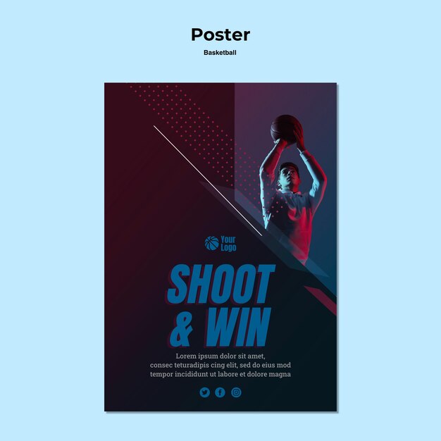 Basketball Poster Theme | Free Stock Photo for Download