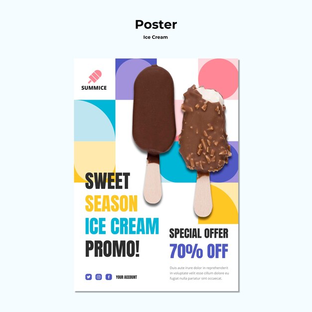 Ice Cream Poster Template – Free Download