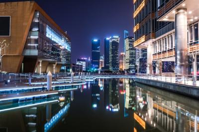 Modern Skyline and Buildings at Night in Shanghai – Free Stock Photo, Download for Free