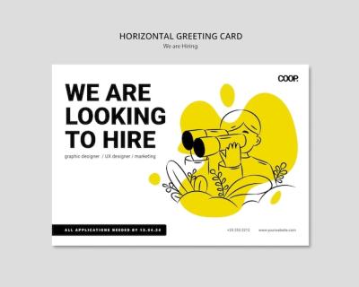 Hiring Greeting Card PSD Template – Free Download