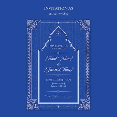 Muslim Wedding Template Design – Download Free Stock Photo