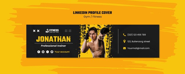 Flat Design Gym Template – Free Download of High-Quality PSD