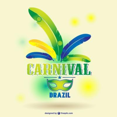 Carnival Mask in Vibrant Brazilian Colors – Free Download