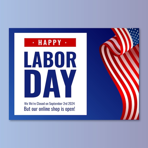 Labor Day Sign Template Design – Free Download