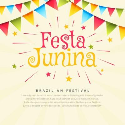 Vibrant Brazilian Festa Junina Background – Free Download