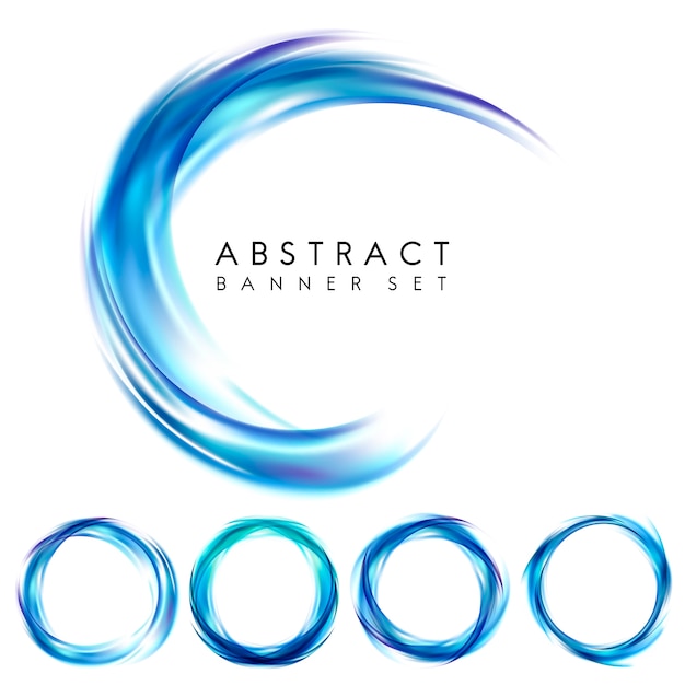 Blue Abstract Banner Set – Free Download