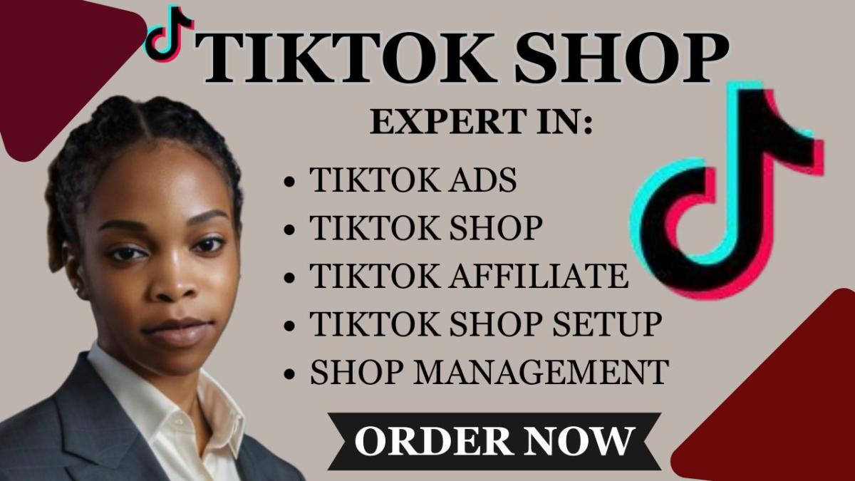 I will set up USA tiktiok shop tiktok ads manage tiktok affiliate