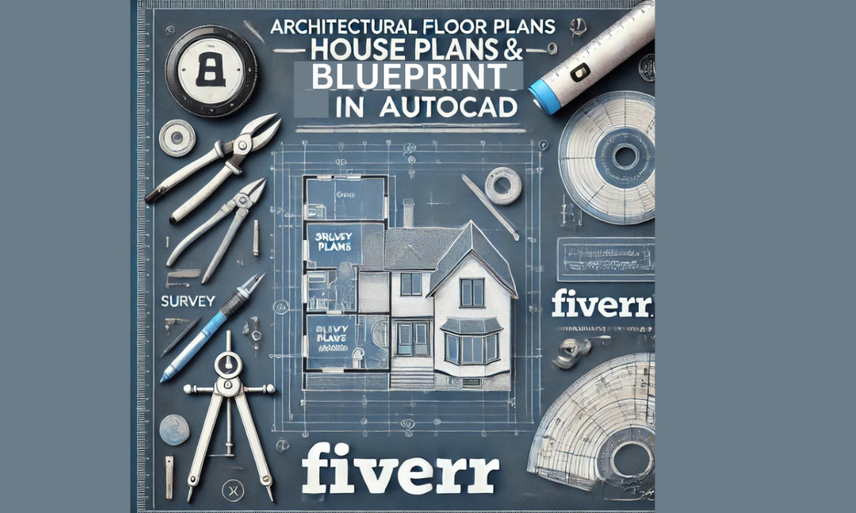 I Will Design Architectural Floor Plan, House Plan, Blueprint, and Survey Plan in AutoCAD