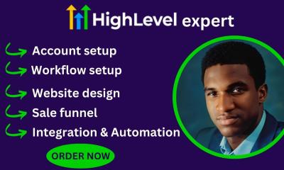 I will gohighlevel expert go high level website ghl funnel landing page simvoly va sale