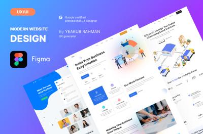 I will design landing page for website or UI UX design in figma