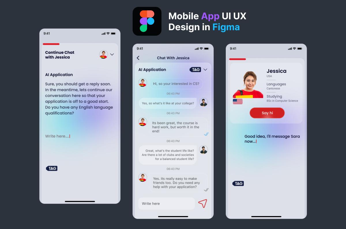 I will create mobile app UI UX design in figma