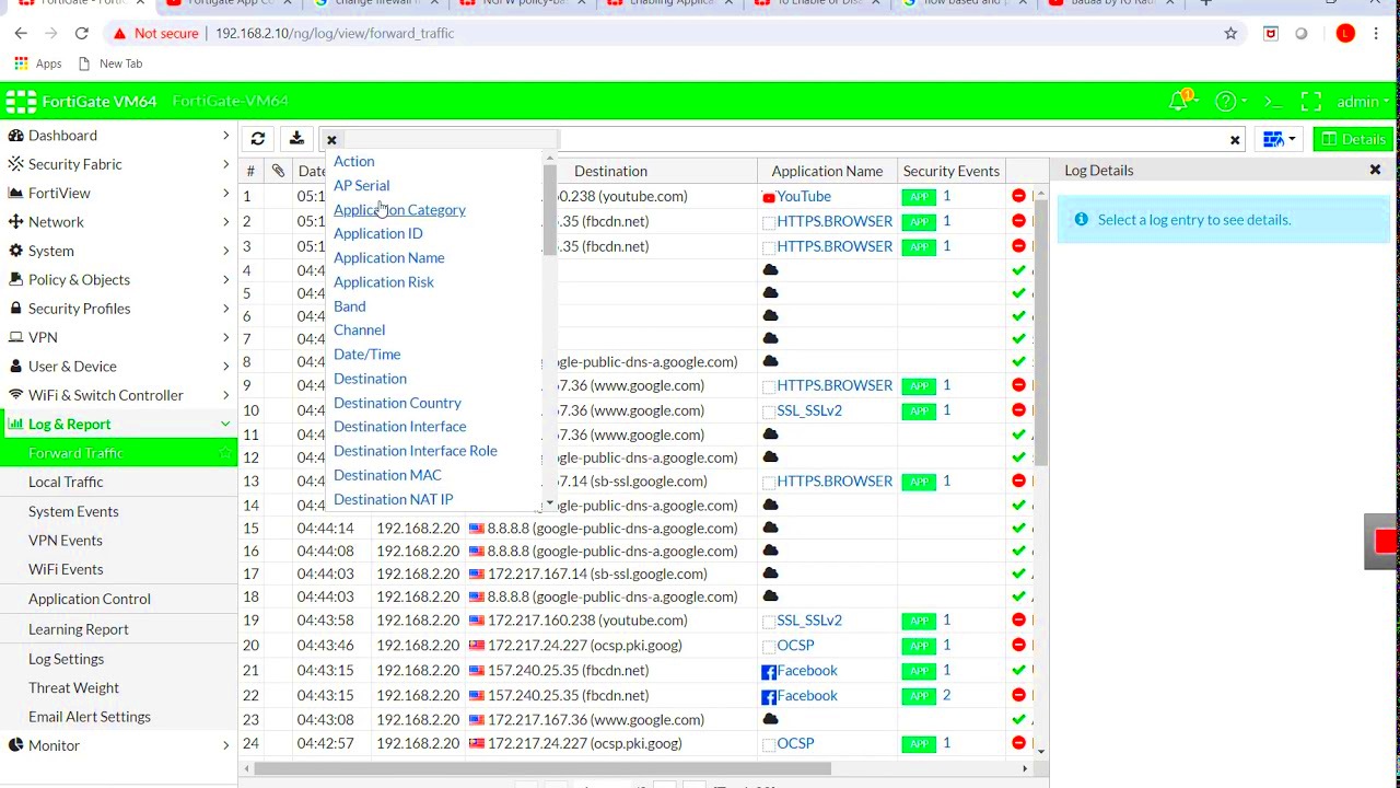 Application control configuration on Fortigate Firewall YouTube