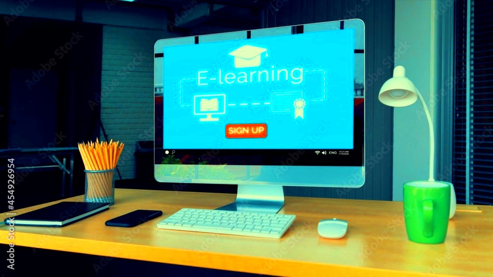 Elearning and Online Education for Student and University Concept 